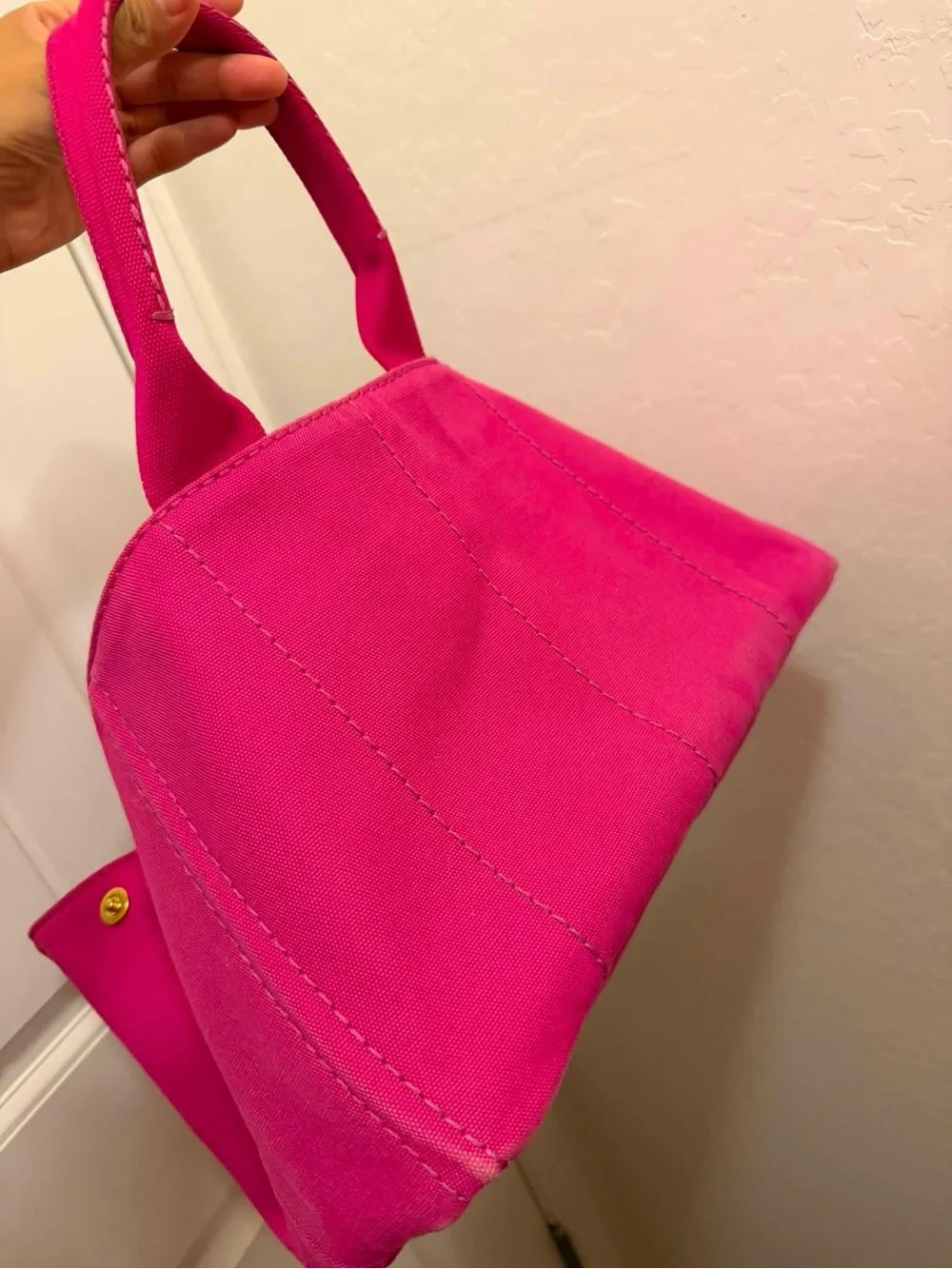 Prada Canapa Logo Shopping Tote